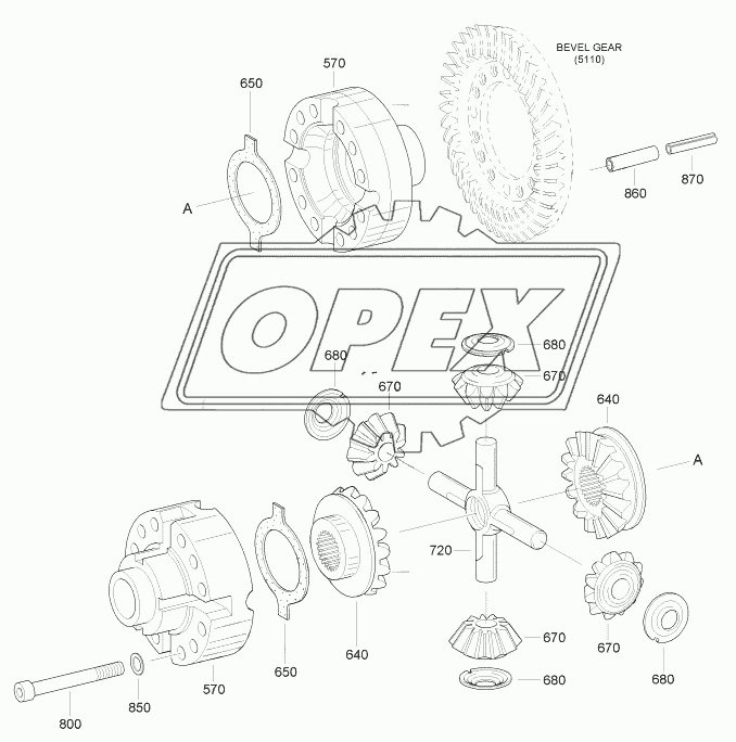 REAR AXLE DIFFERENTIAL (-#0978)