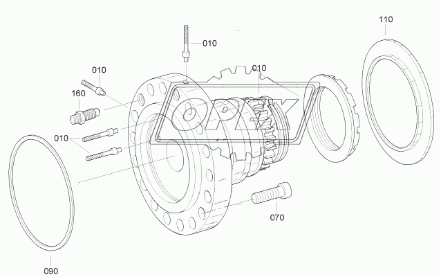 REAR AXLE HUB CARRIER (-#0978)