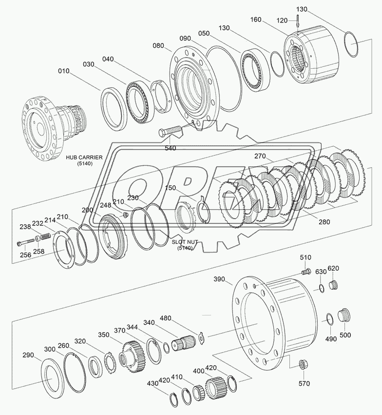 REAR AXLE OUTPUT GROUP (-#0978)