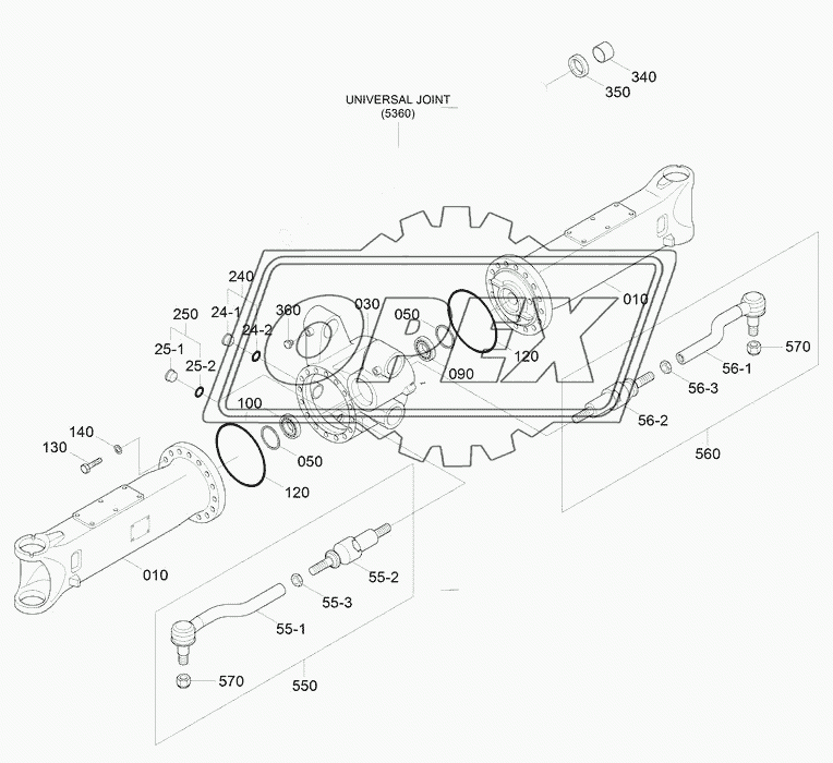 FRONT AXLE CASING (#0979-)