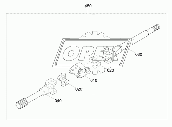 FRONT AXLE UNIVERSAL JOINT (#0979-)