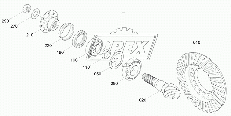 REAR AXLE INPUT GROUP (#0979-)