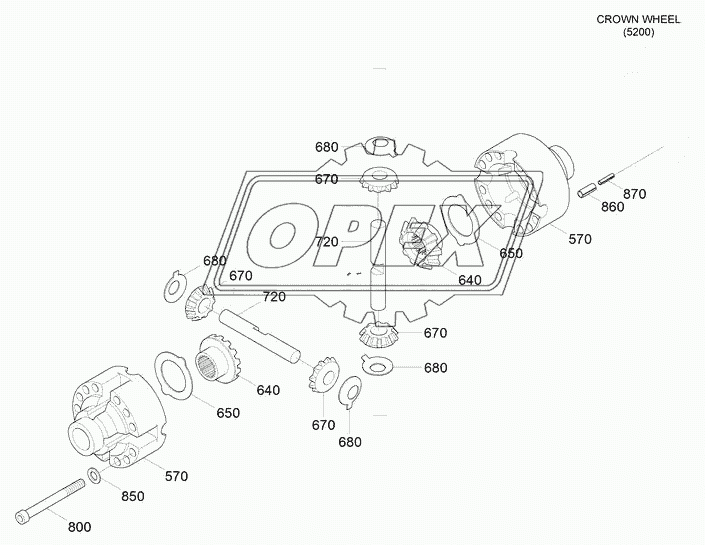 REAR AXLE DIFFERENTIAL (#0979-)