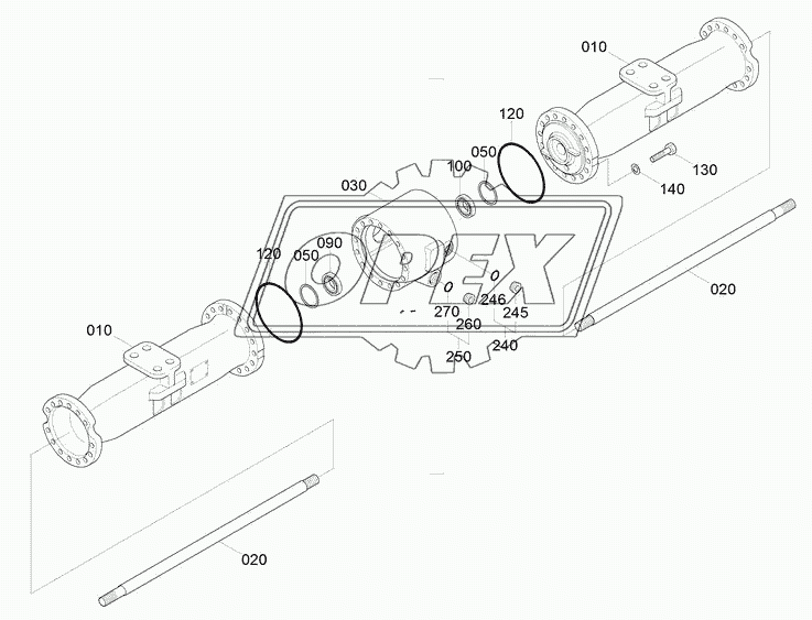 REAR AXLE CASING (#0979-)