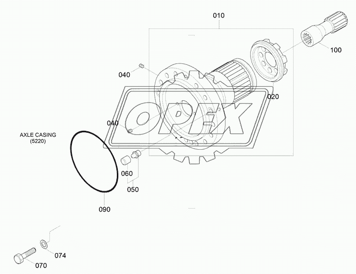 REAR AXLE HUB CARRIER (#0979-)