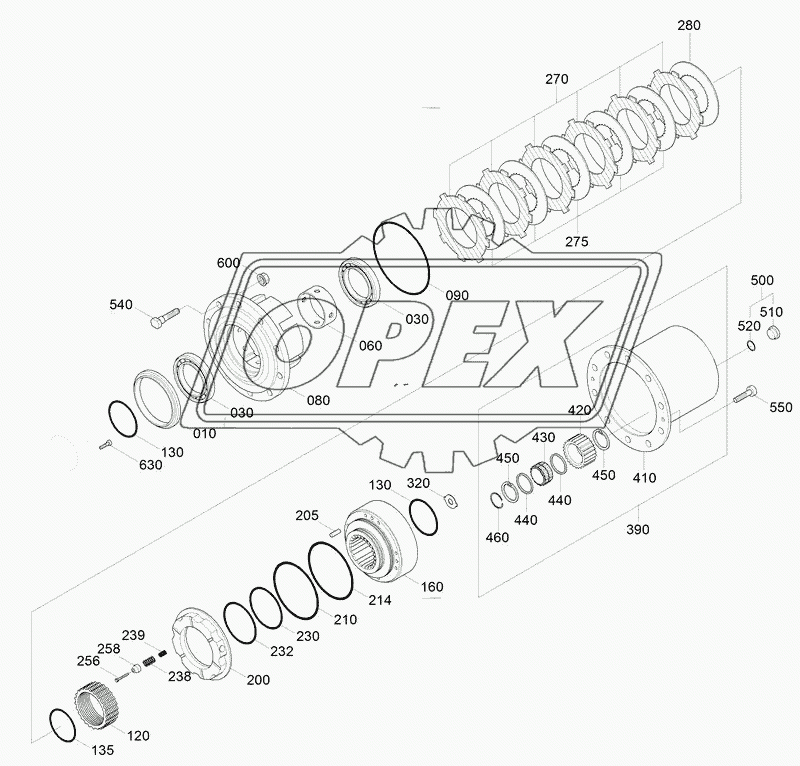 REAR AXLE OUTPUT GROUP (#0979-)