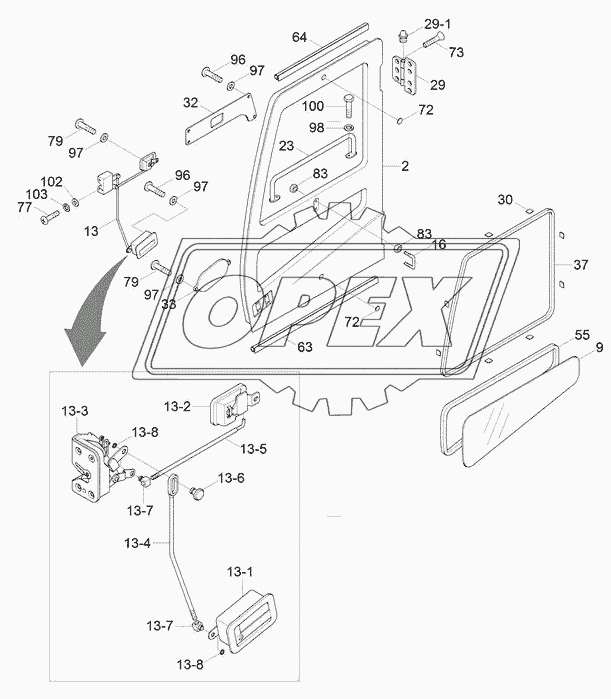 CAB ASSY (4/6, DOOR)