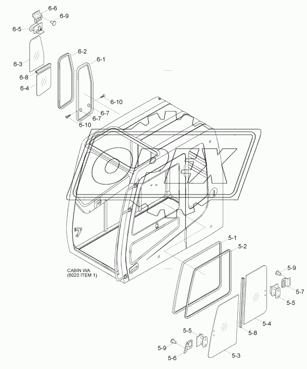 CAB ASSY (5/6, SASH ASSY)