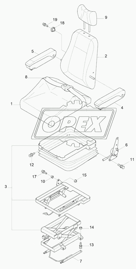 SEAT (HEATED, #0736-, OPT)