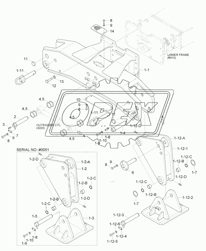 OUTRIGGER MOUNTING-FRONT (OLD)