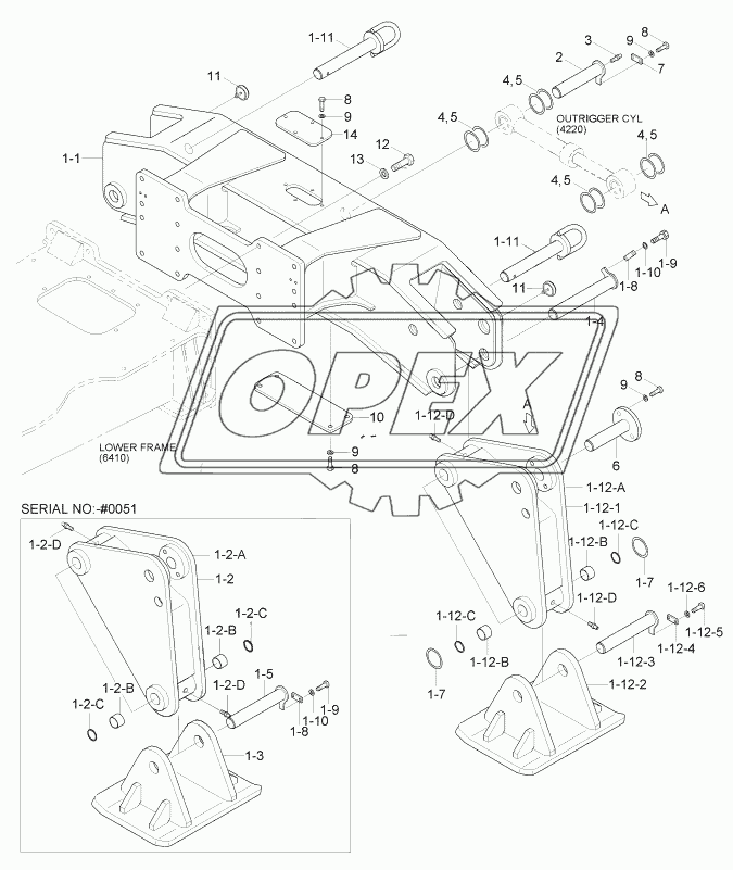 OUTRIGGER MOUNTING-REAR