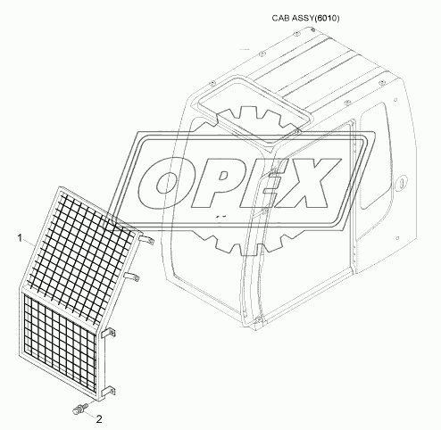 CAB PROTECTOR ASSY (OPTION, #0999-)