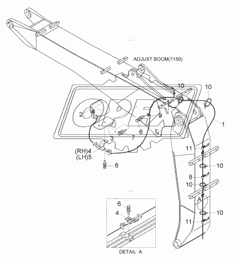 BOOM ELECTRIC (ADJUST BOOM, #0022-)