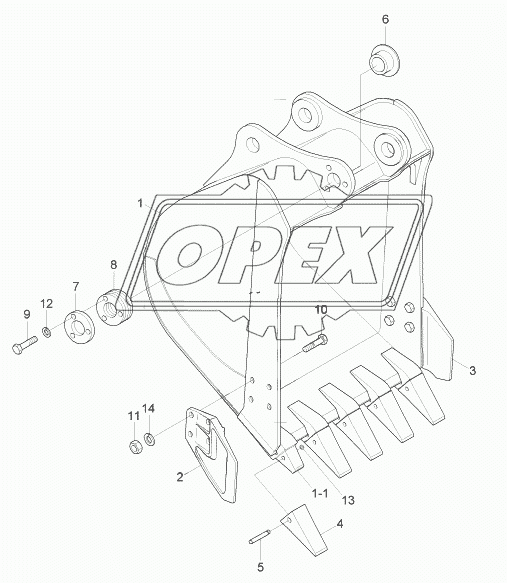 BUCKET (0.75M3 SAE HEAPED, STD)