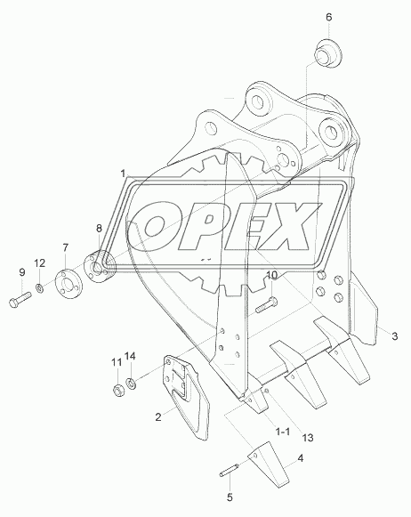 BUCKET (0.39M3 SAE HEAPED)