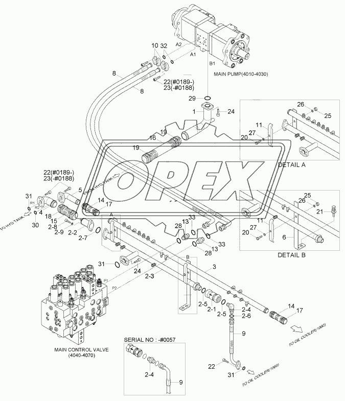 UPPER HYD PIPING (BASE)