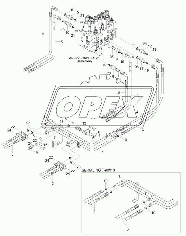 UPPER HYD PIPING (ATTACH)