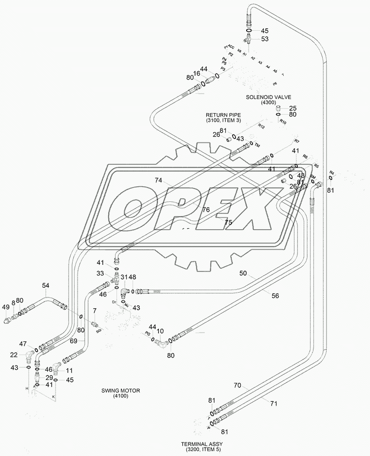 PILOT HYD PIPING (BASE 3, 2-BLOCK, OPT)