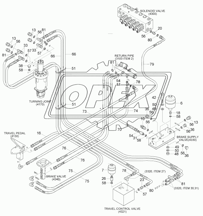 POWER TRAIN HYD PIPING 2 (#0979-)