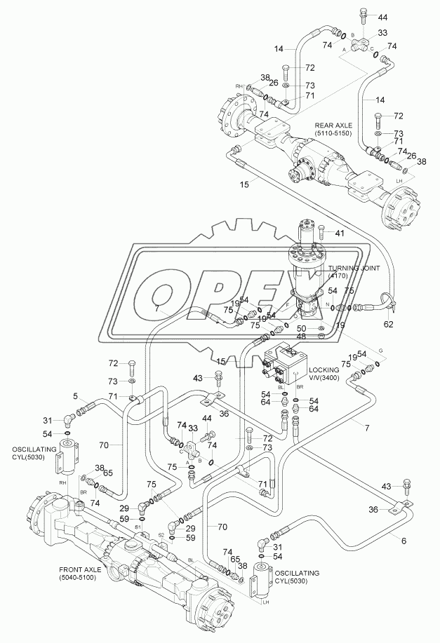 LOWER HYD PIPING 2 (-#0978)