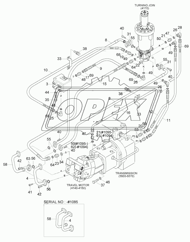 LOWER HYD PIPING 1 (#0979-)