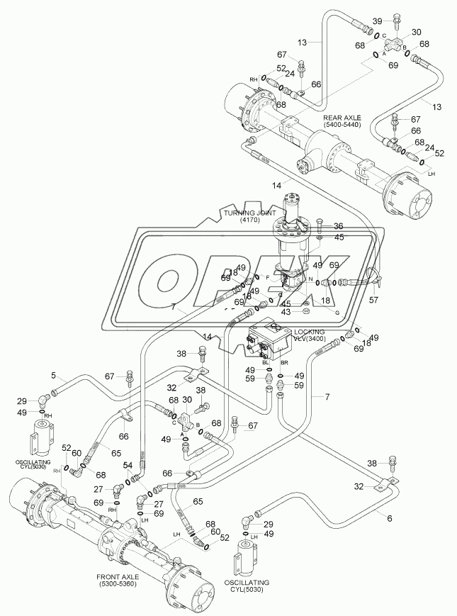 LOWER HYD PIPING 2 (#0979-)