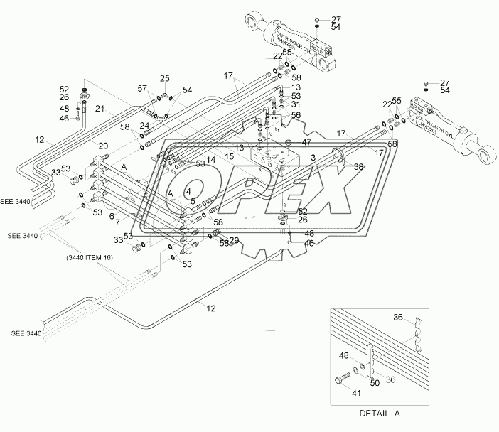 LOWER HYD PIPING 2 (4 OUTRIGGER)