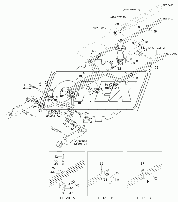 LOWER HYD PIPING 1 (F/BLD R/OUT)