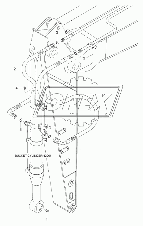 ARM HYD PIPING (2.2M, STD)