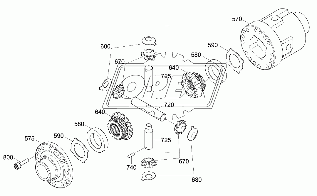FRONT AXLE DIFFERENTIAL (-#0192)