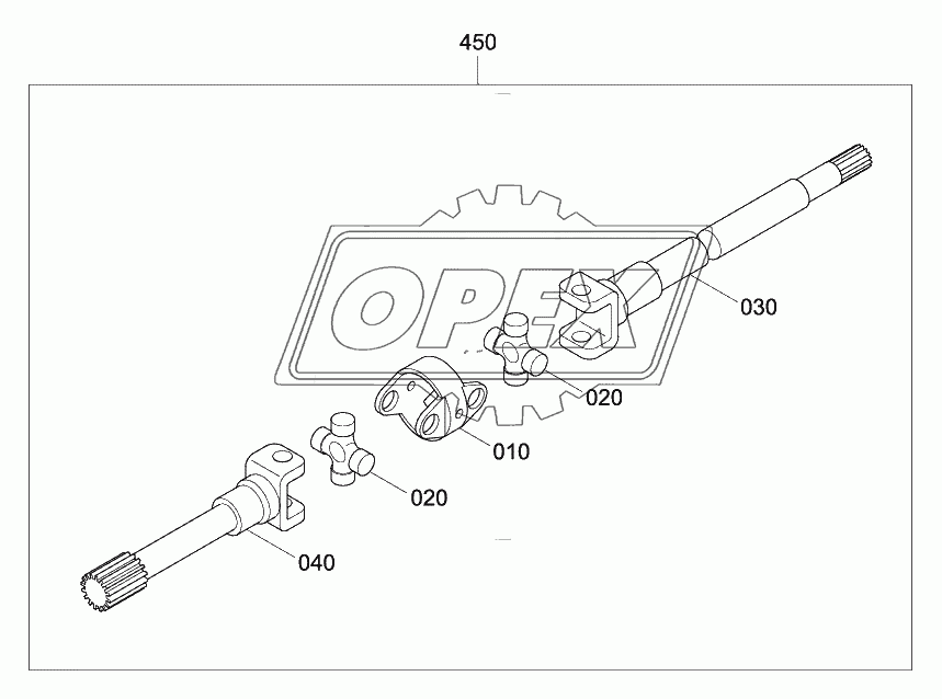 FRONT AXLE UNIVERSAL JOINT (-#0192)