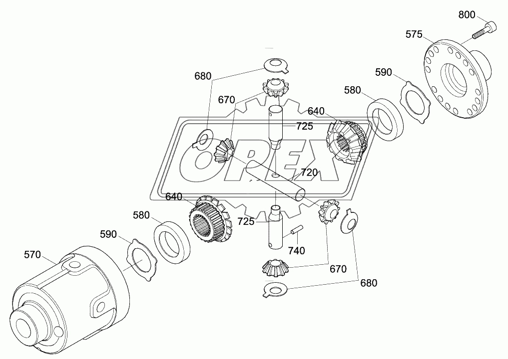 REAR AXLE DIFFERENTIAL (-#0192)