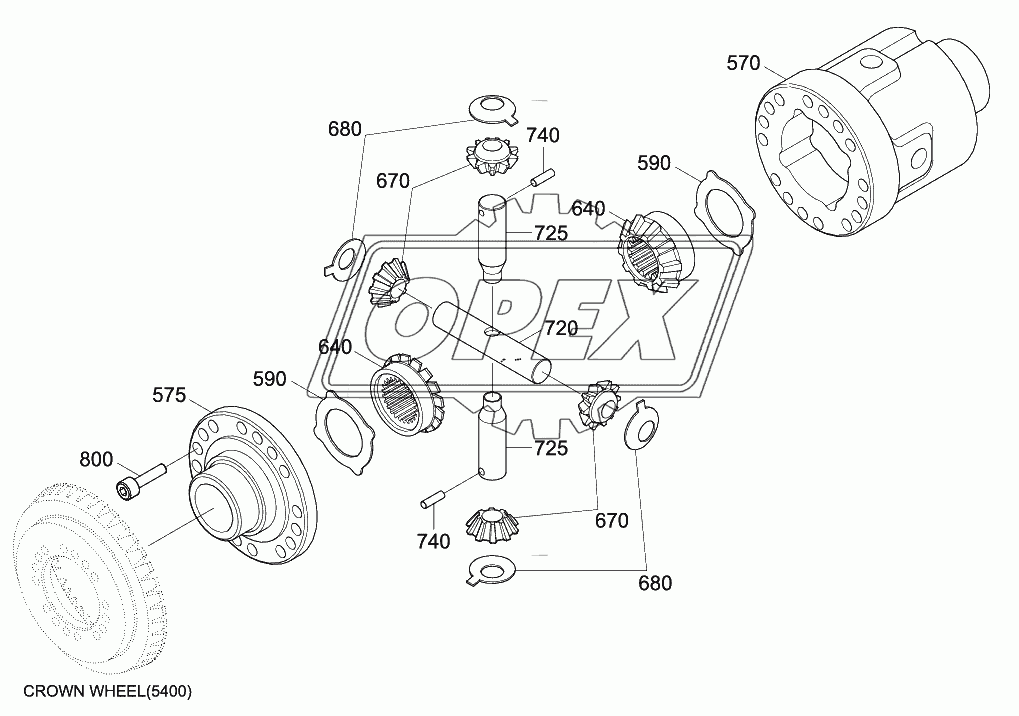 FRONT AXLE DIFFERENTIAL (#0193-)