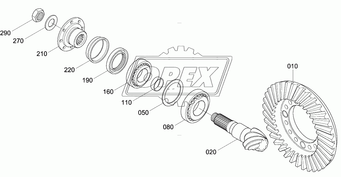 REAR AXLE INPUT GROUP (#0193-)