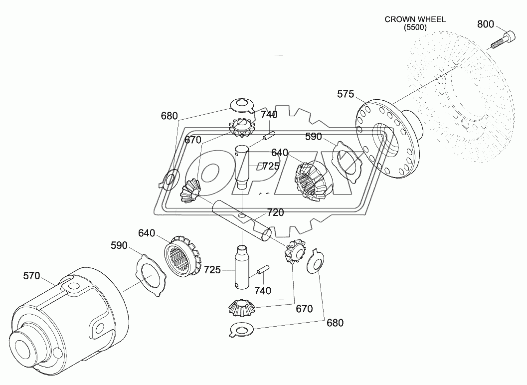 REAR AXLE DIFFERENTIAL (#0193-)