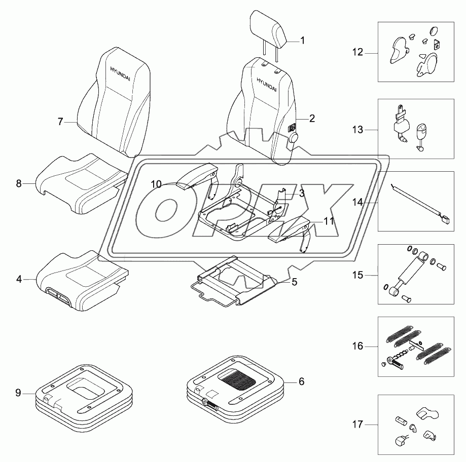 SEAT (SUSPENSION, HEATED, STD)