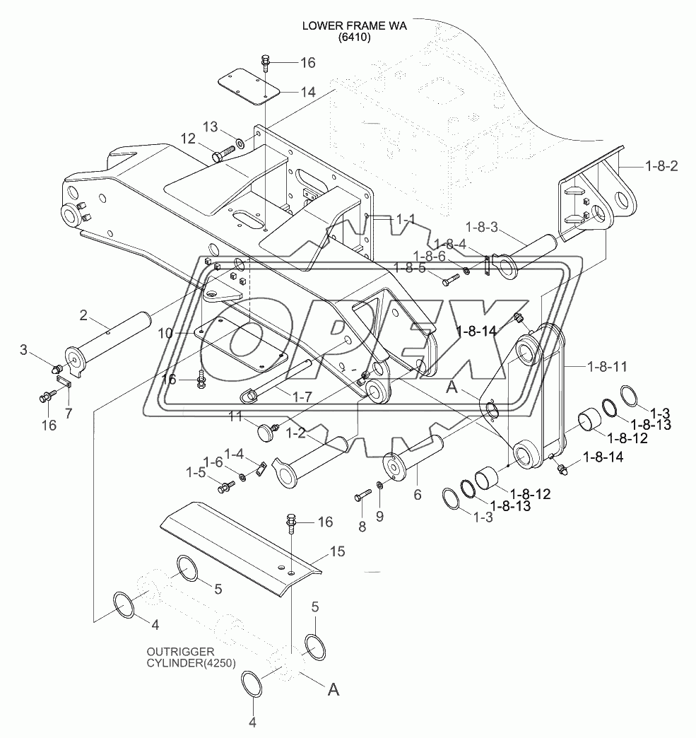 OUTRIGGER MOUNTING-FRONT