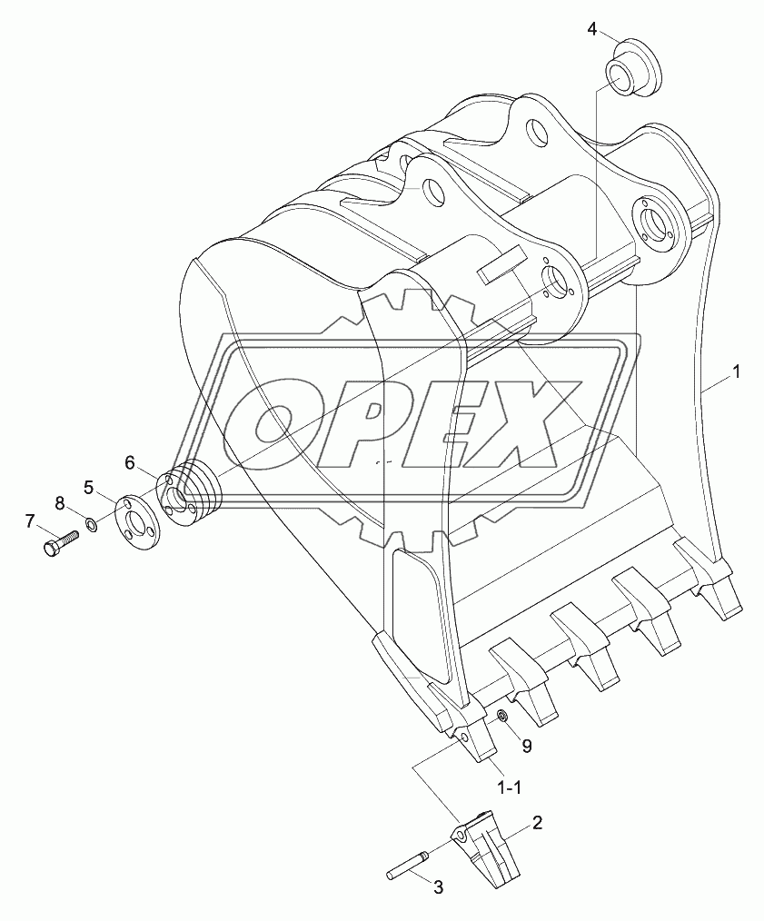 BUCKET (0.69M3 SAE HEAPED, HEAVY DUTY)