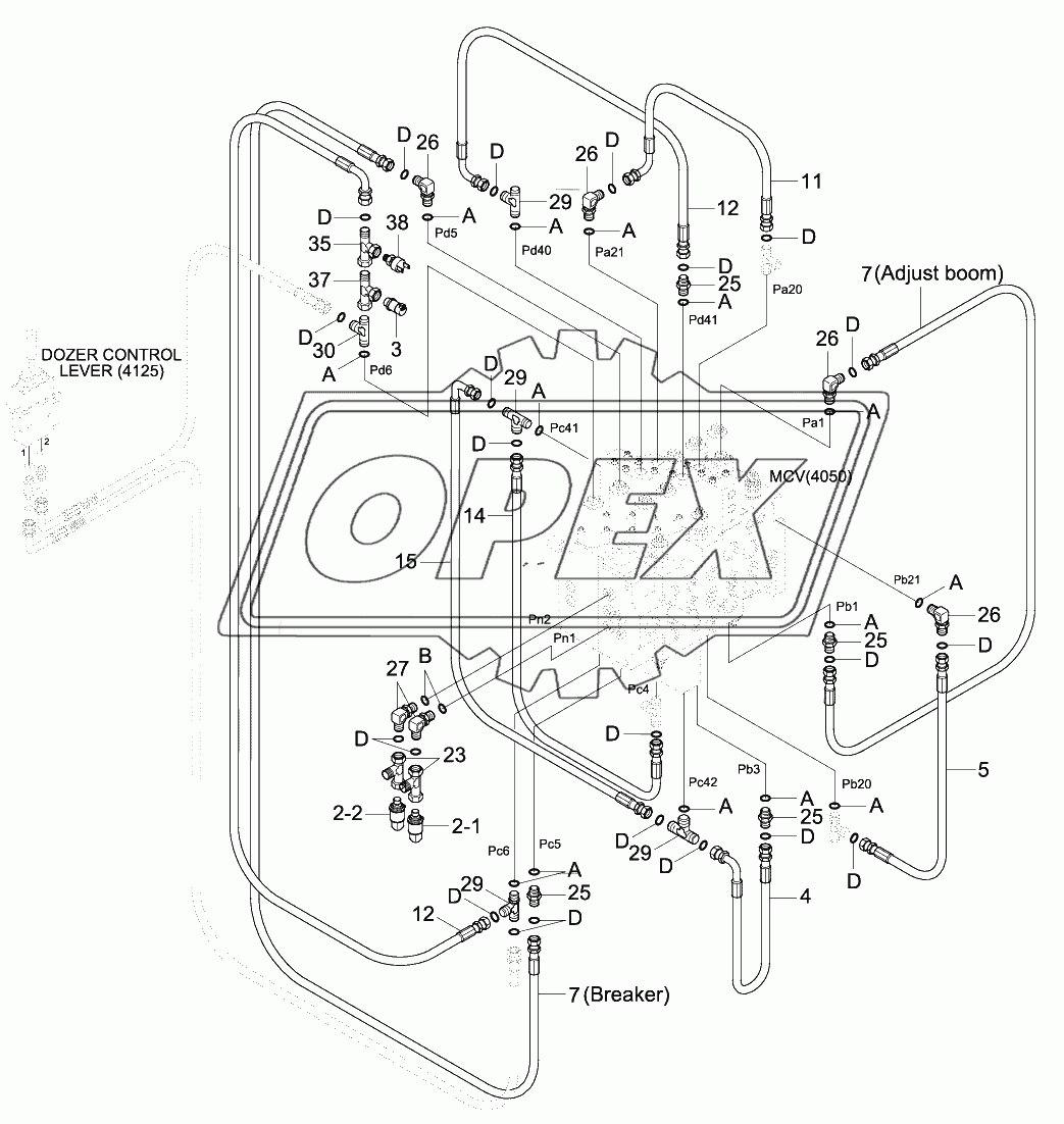 PILOT HYD PIPING (CONTROL 2)