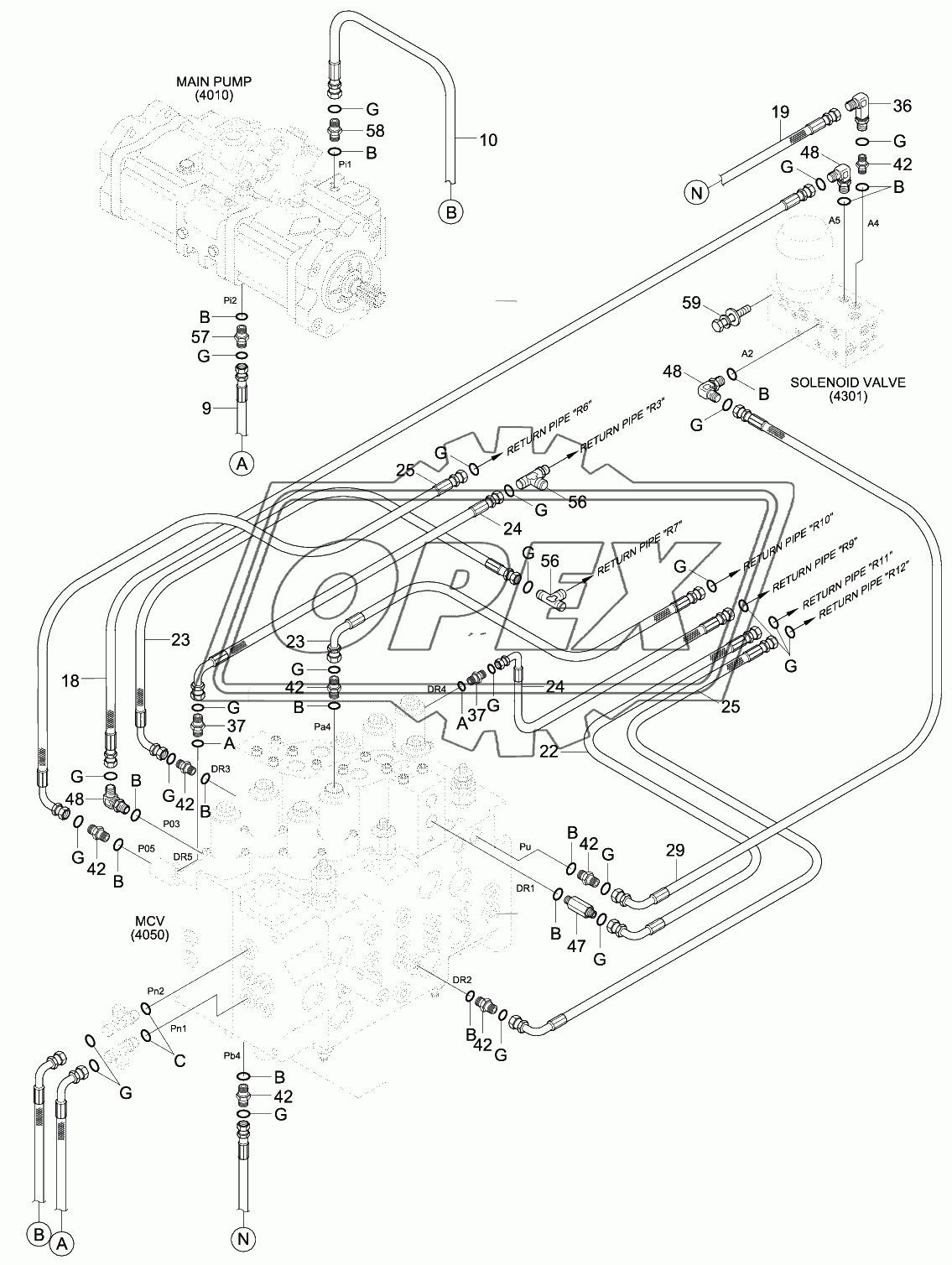 PILOT HYD PIPING (BASE 1)