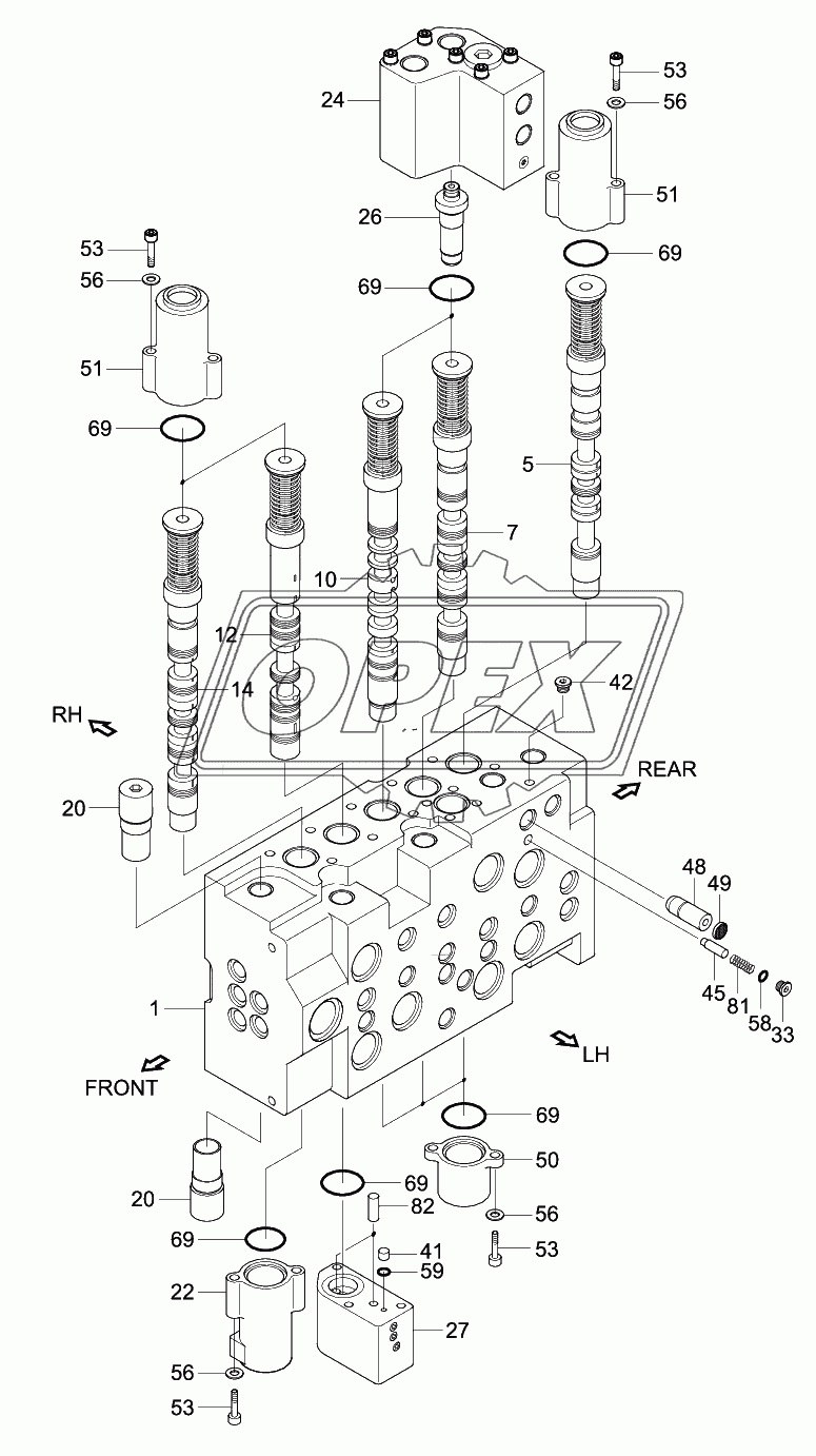 MAIN CONTROL VALVE (1/4)