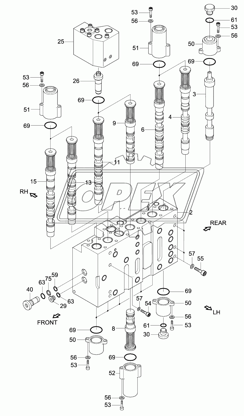 MAIN CONTROL VALVE (3/4)