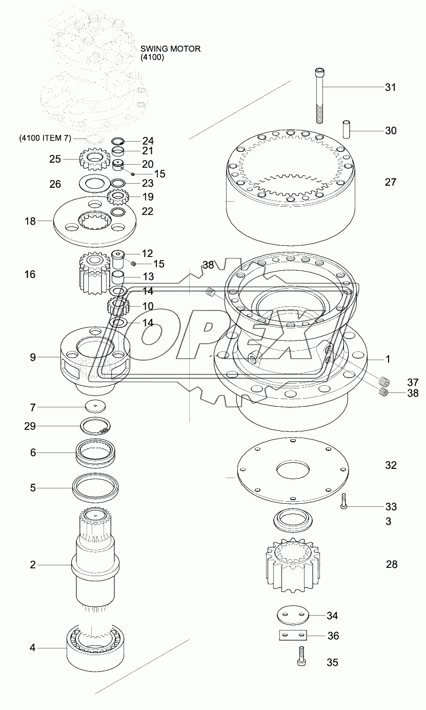 SWING REDUCTION GEAR