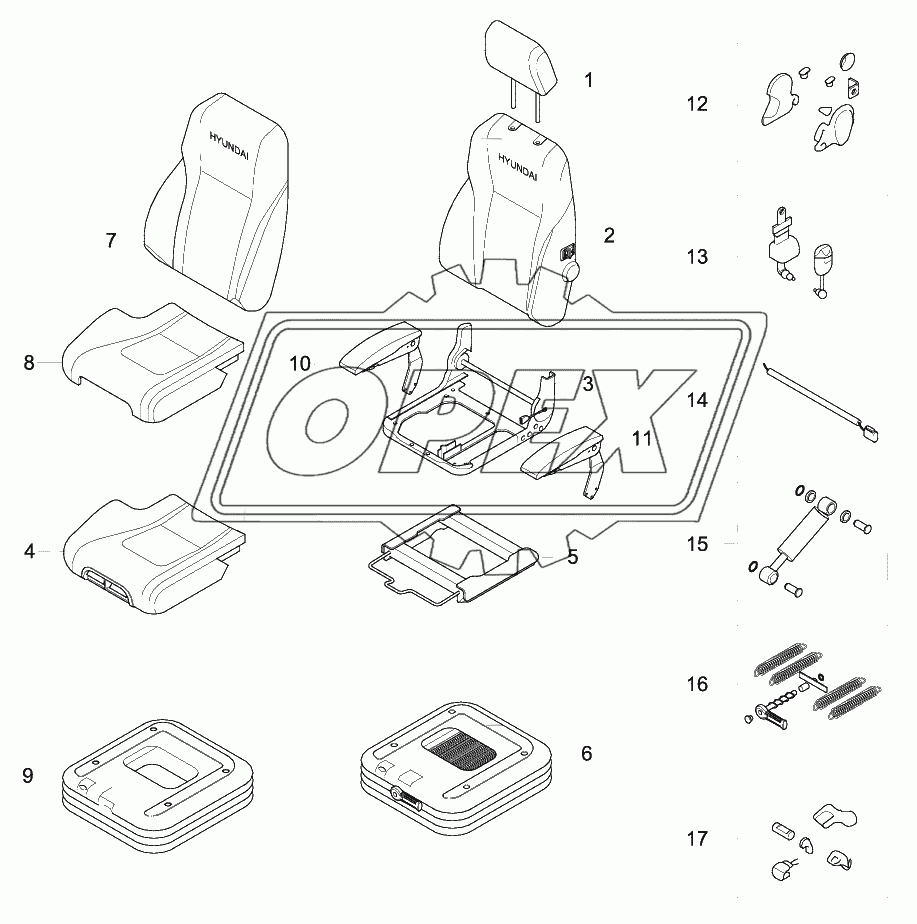 SEAT (SUSPENSION, HEATED, STD)