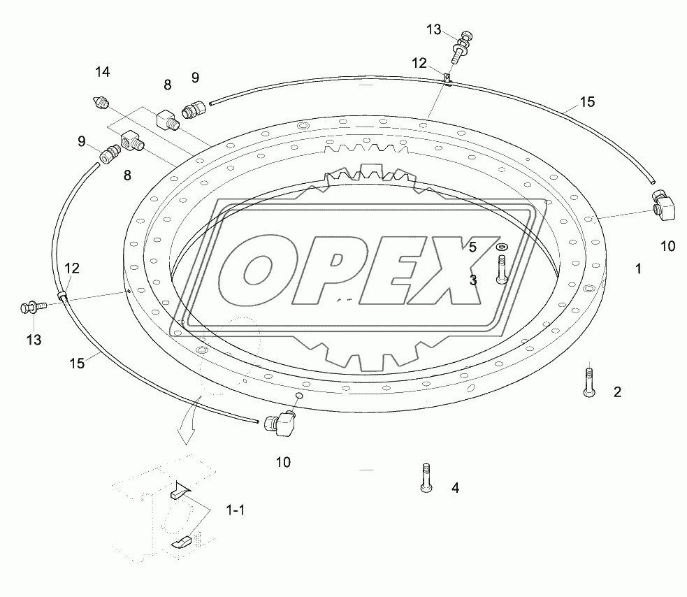 SWING RING GREASE LUB SYSTEM