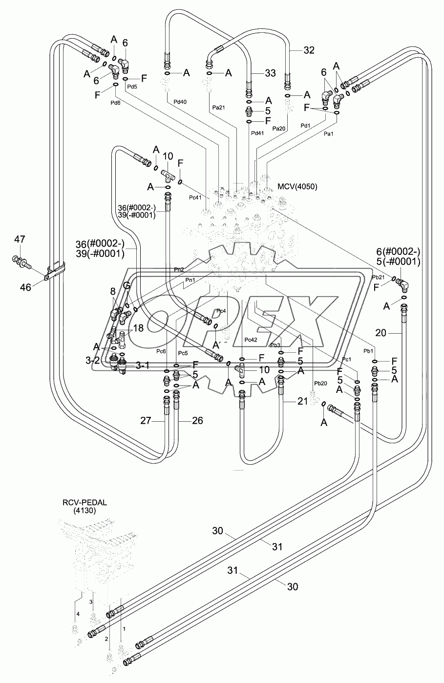 PILOT HYD PIPING (CONTROL 2)