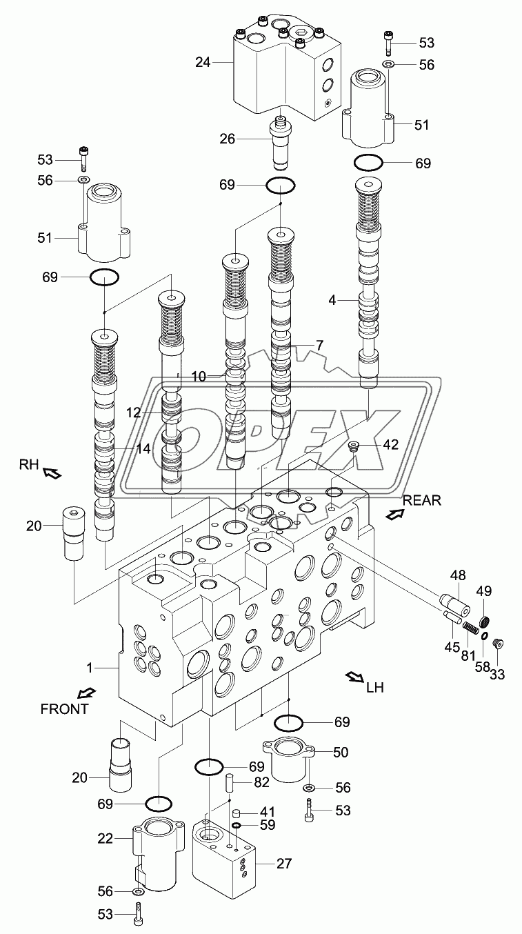 MAIN CONTROL VALVE (1/4)