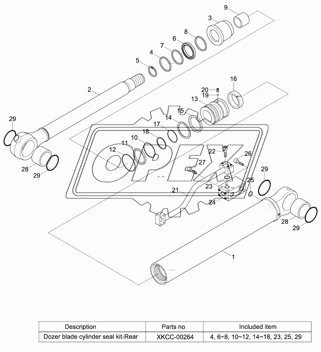 DOZER BLADE CYLINDER (#0025-)