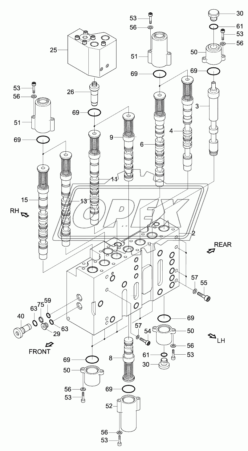 MAIN CONTROL VALVE (3/4)