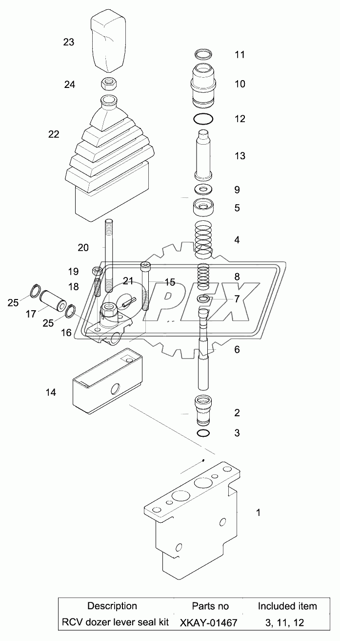 DOZER CONTROL LEVER